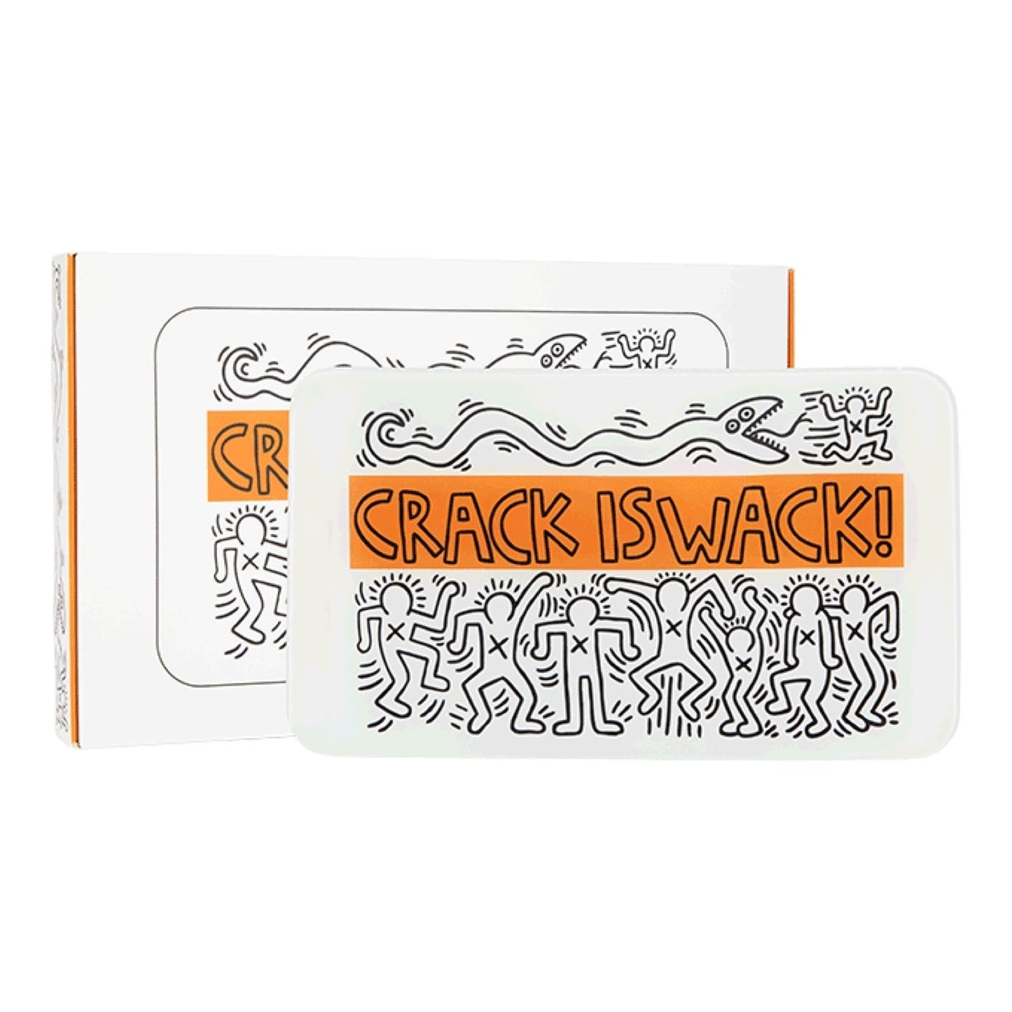 K. Haring "Crack is Wack" Glass Rolling Tray