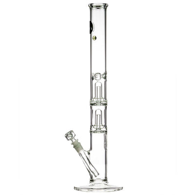 LA Pipes 20" 5mm Thick Double Showerhead Straight Tube Bong