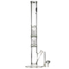 LA Pipes 20" 5mm Thick Double Showerhead Straight Tube Bong