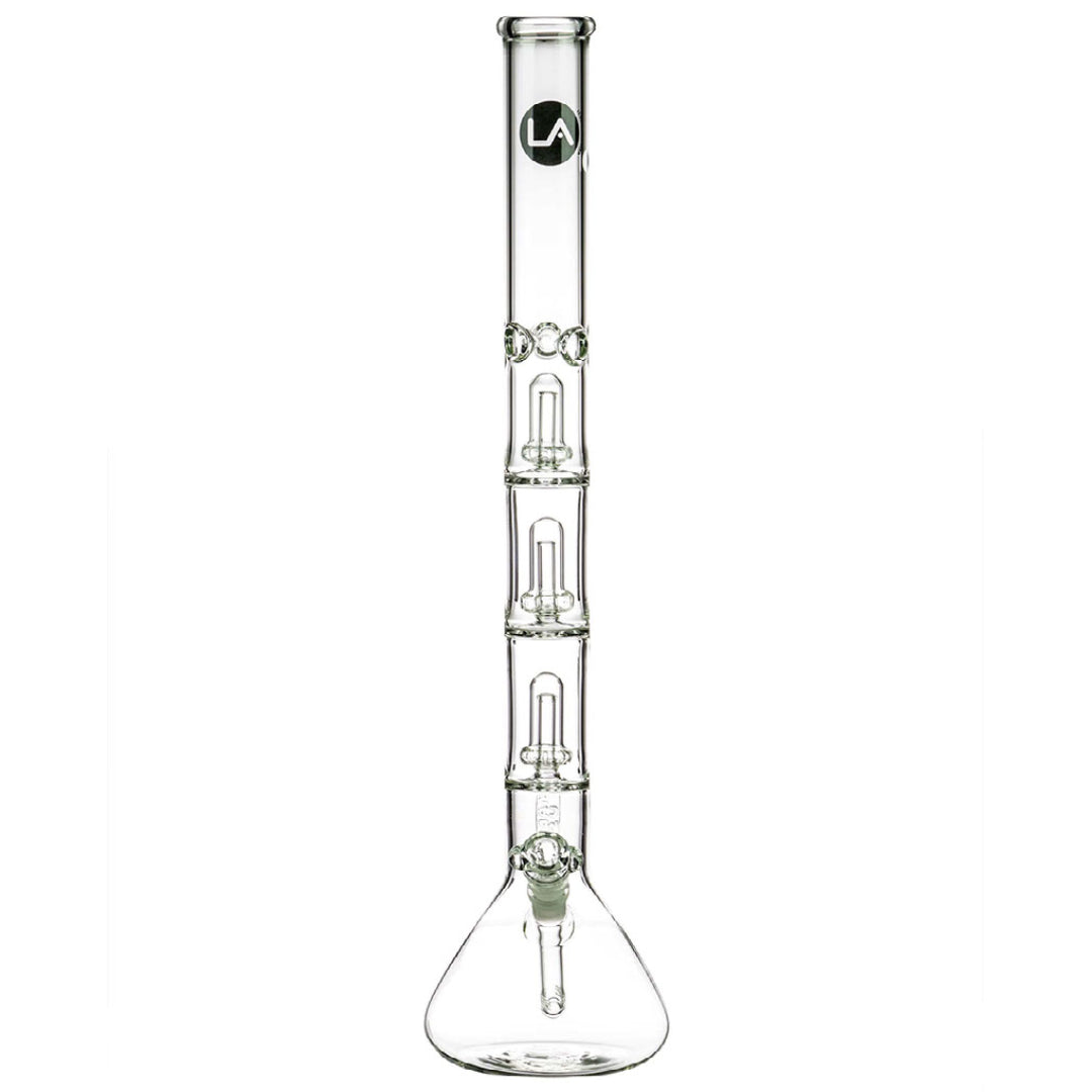 LA Pipes 26" 5mm Thick Triple Showerhead Perc Beaker Bong