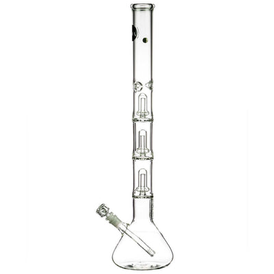 LA Pipes 26" 5mm Thick Triple Showerhead Perc Beaker Bong
