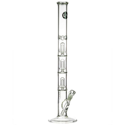 LA Pipes 26" 5mm Thick Triple Showerhead Straight Tube Bong