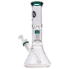 LA Pipes 11" Color Accented Showerhead Perc Beaker Bong