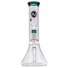 LA Pipes 11" Color Accented Showerhead Perc Beaker Bong