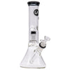 LA Pipes 11" Color Accented Showerhead Perc Beaker Bong
