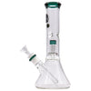 LA Pipes 11" Color Accented Showerhead Perc Beaker Bong