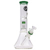 LA Pipes 11" Color Accented Showerhead Perc Beaker Bong