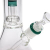 LA Pipes 11" Color Accented Showerhead Perc Beaker Bong