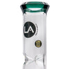 LA Pipes 11" Color Accented Showerhead Perc Beaker Bong