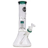 LA Pipes 11" Color Accented Showerhead Perc Beaker Bong