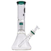 LA Pipes 11" Color Accented Showerhead Perc Beaker Bong