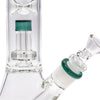 LA Pipes 11" Color Accented Showerhead Perc Beaker Bong