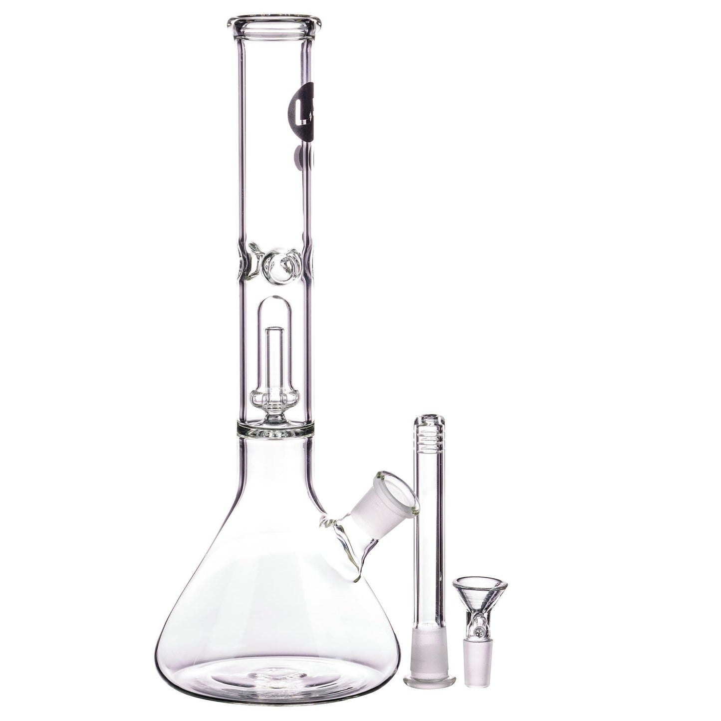 LA Pipes 12" Single Showerhead Perc Beaker Bong
