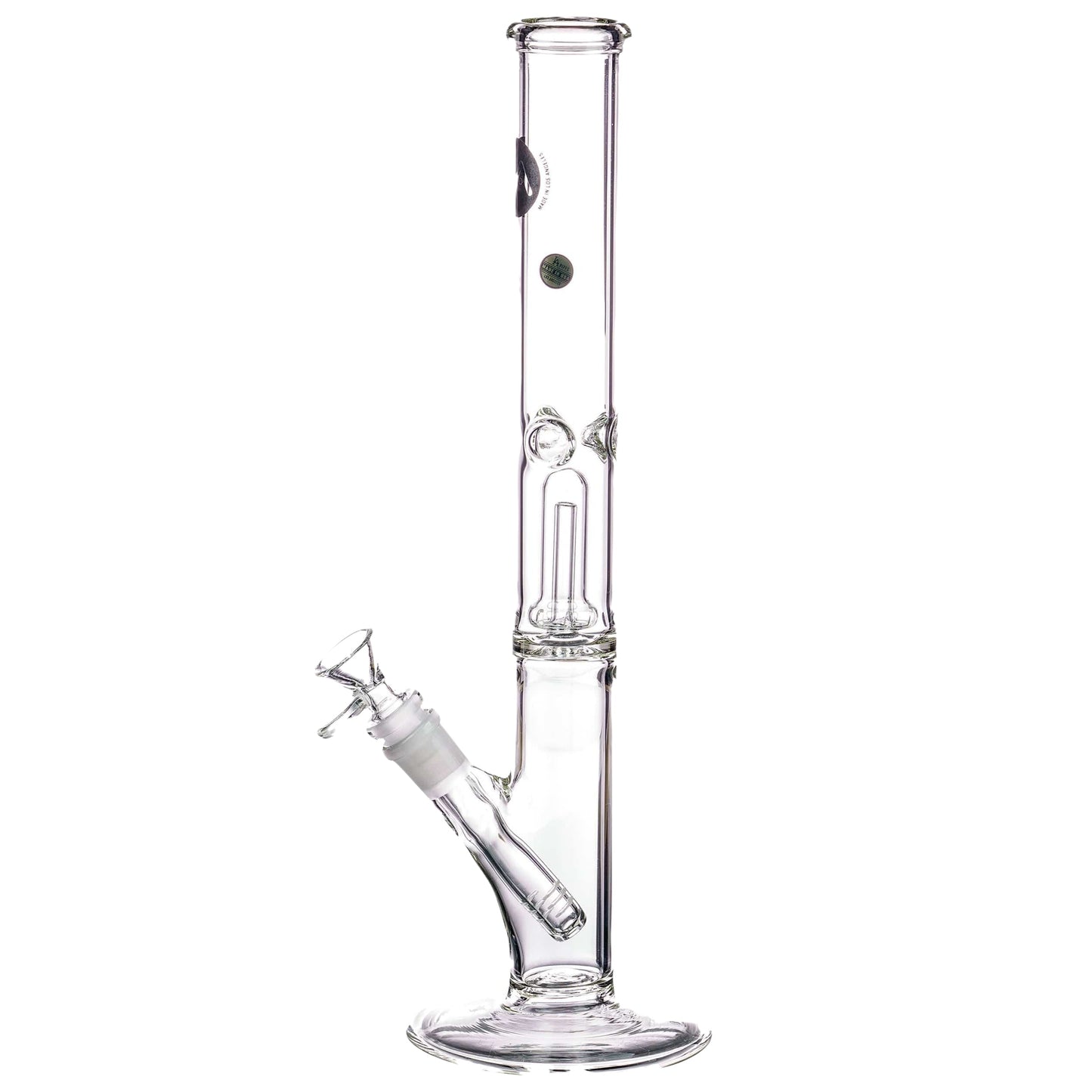 LA Pipes 12" Single Showerhead Perc Straight Tube Bong
