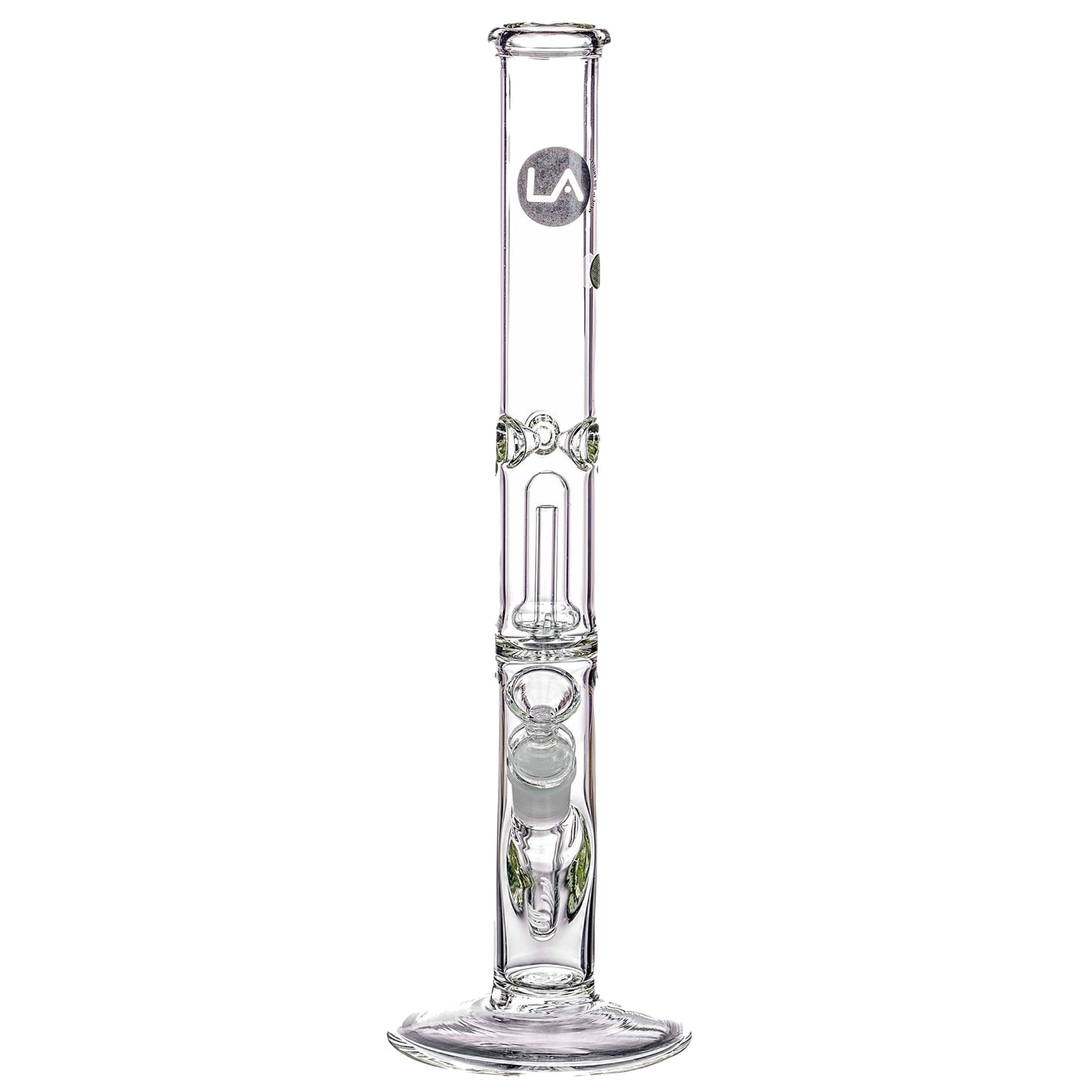 LA Pipes 12" Single Showerhead Perc Straight Tube Bong
