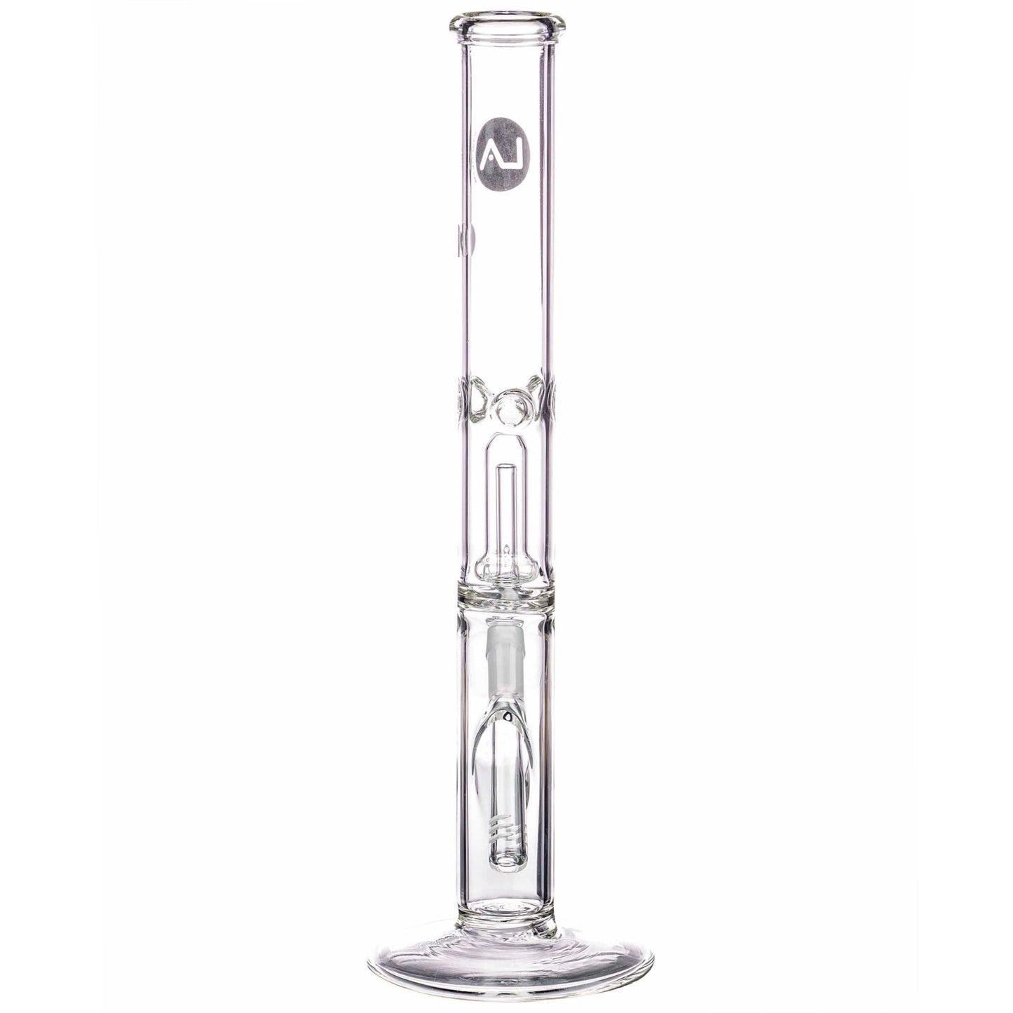 LA Pipes 12" Single Showerhead Perc Straight Tube Bong