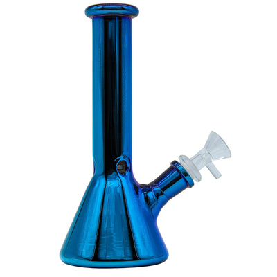 LA Pipes 8" Iridescent Glass Beaker Bong