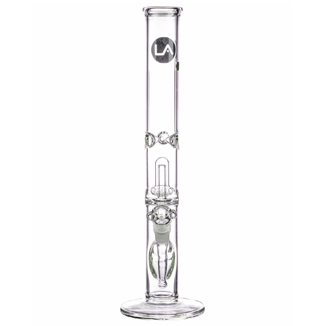 LA Pipes 16" 5mm Thick Showerhead Straight Tube Bong