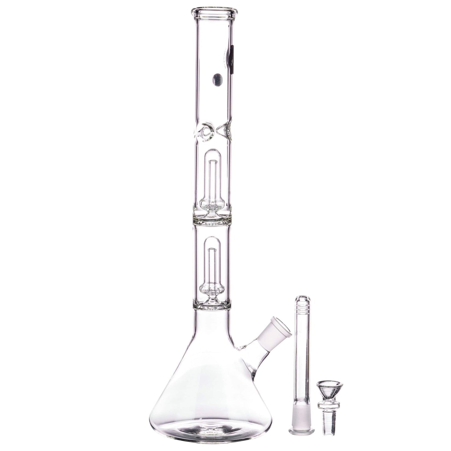 LA Pipes 14" Double Showerhead Perc Beaker Bong