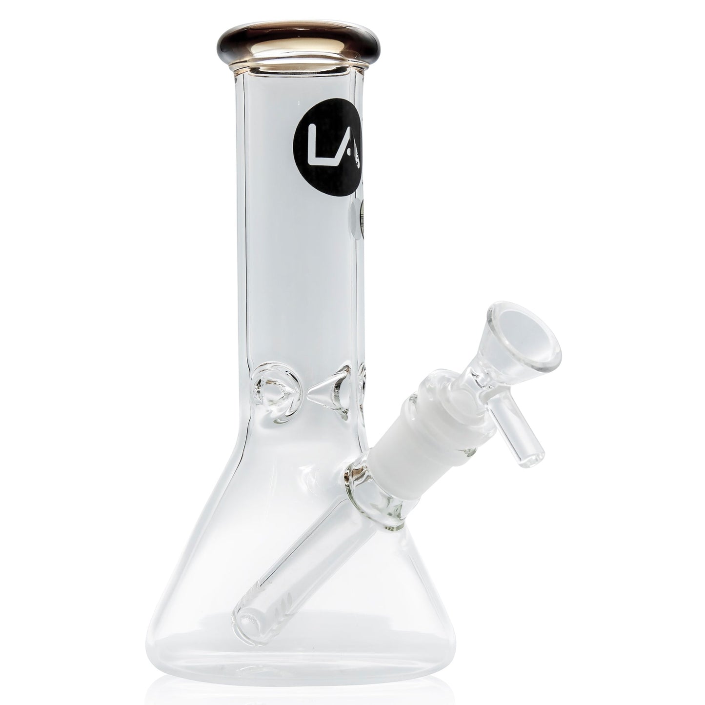 LA Pipes 8" Color Accented Mini Beaker Bong