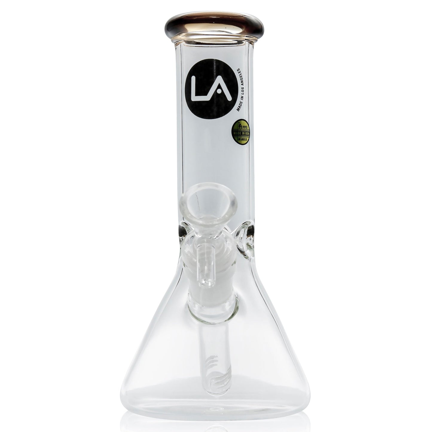 LA Pipes 8" Color Accented Mini Beaker Bong