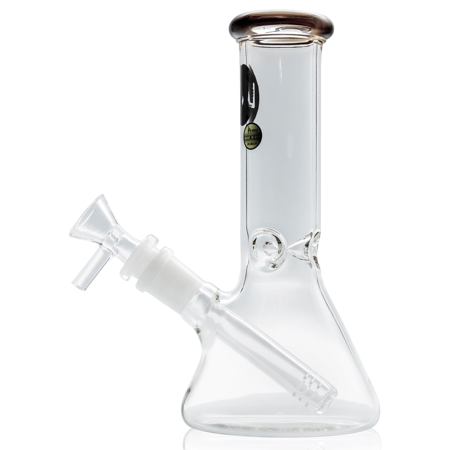LA Pipes 8" Color Accented Mini Beaker Bong