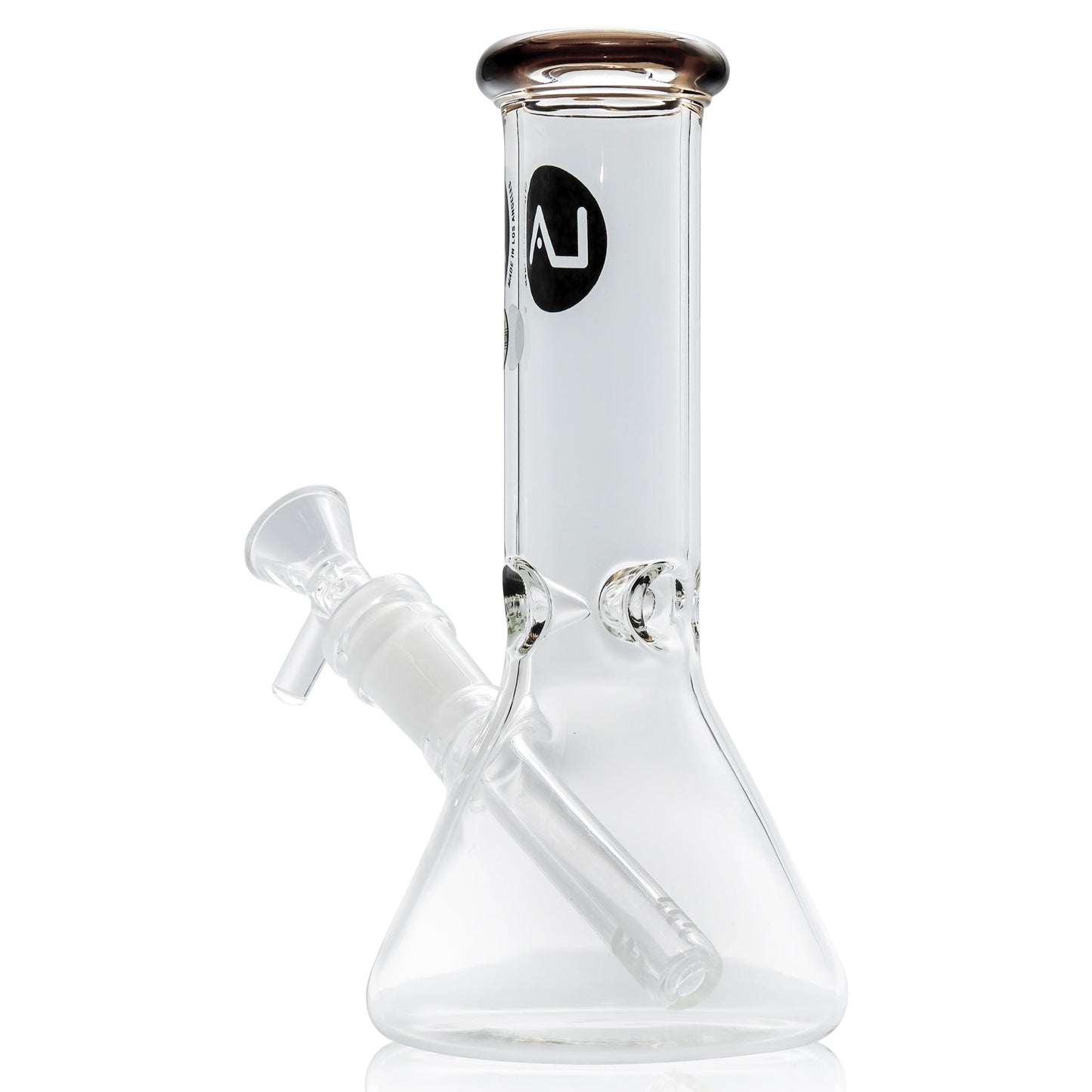 LA Pipes 8" Color Accented Mini Beaker Bong
