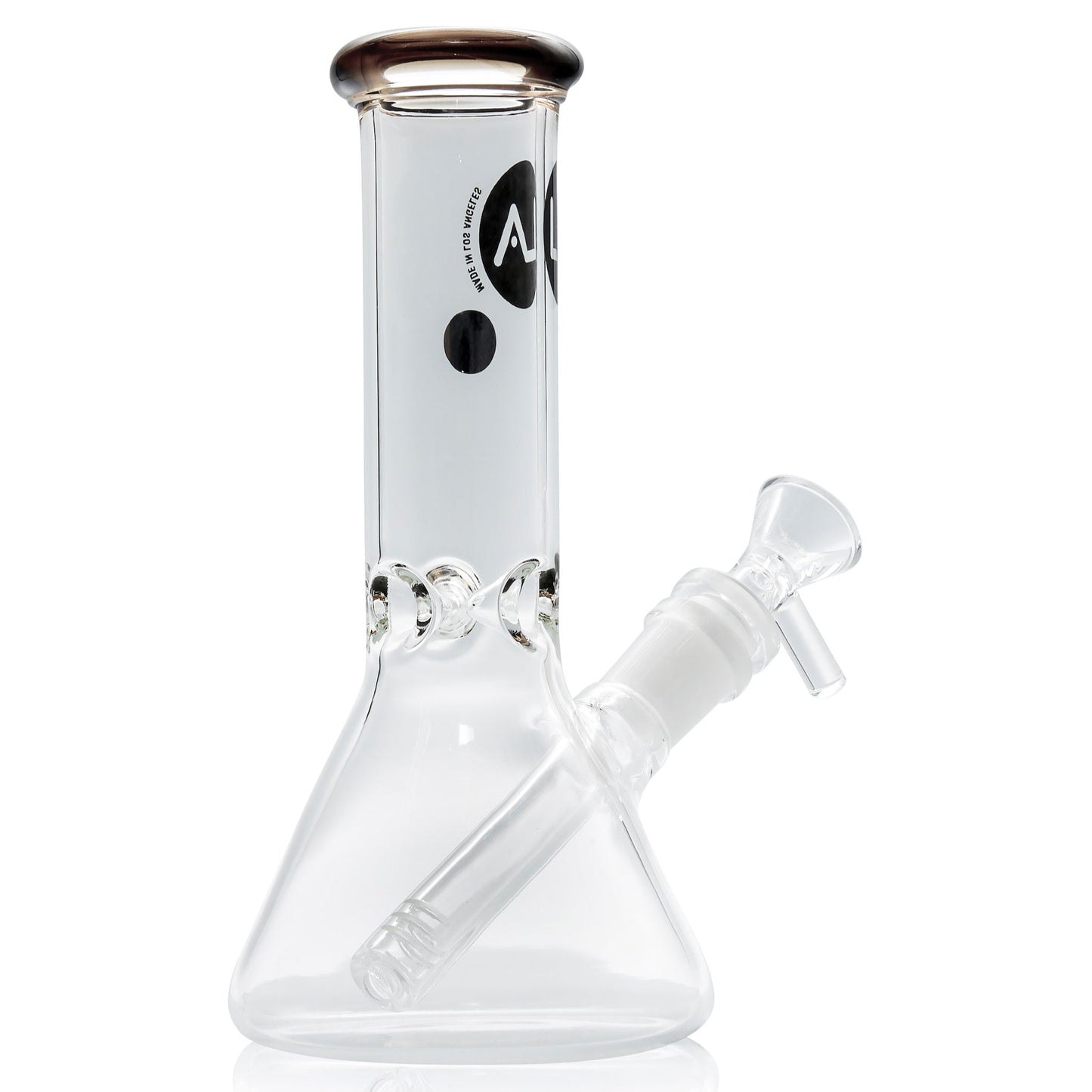 LA Pipes 8" Color Accented Mini Beaker Bong