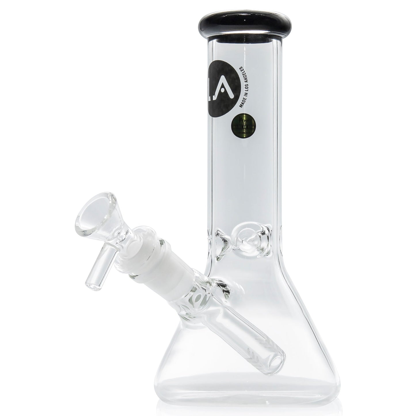 LA Pipes 8" Color Accented Mini Beaker Bong