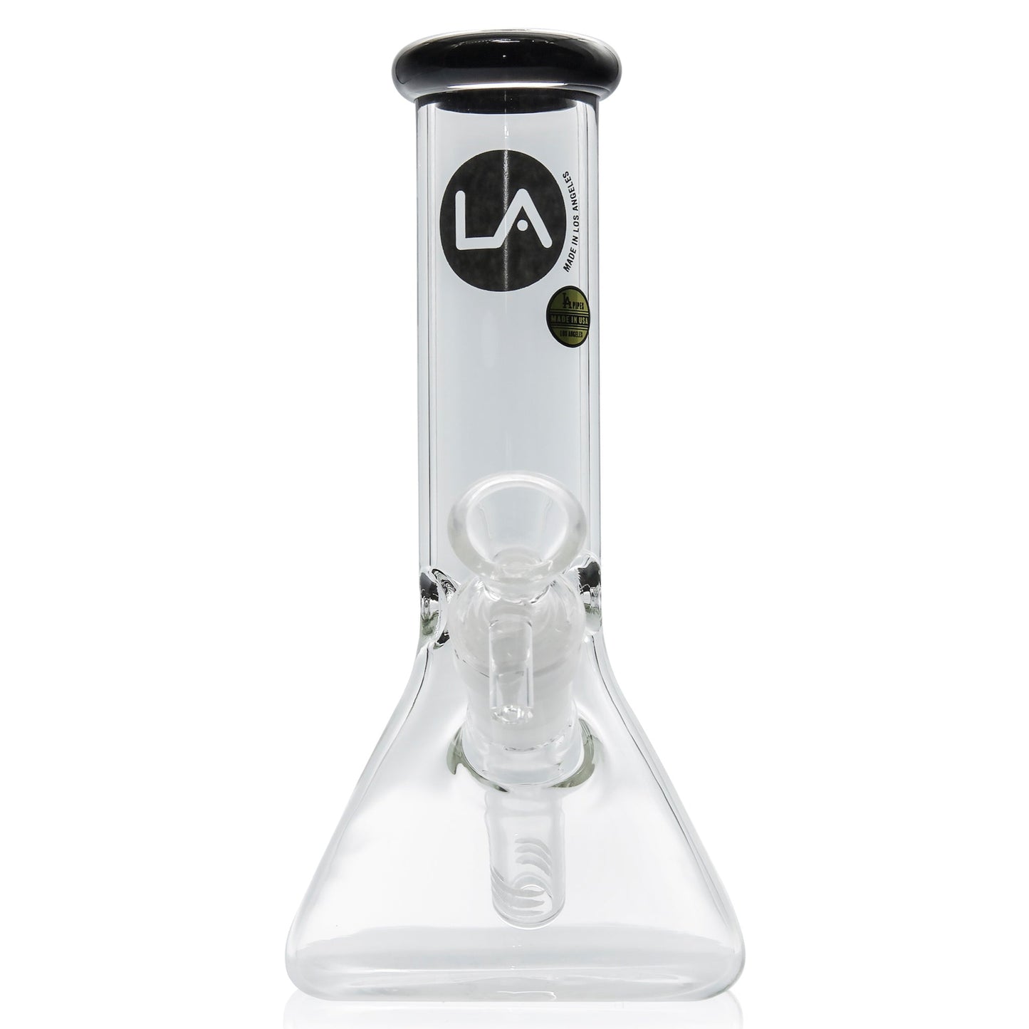 LA Pipes 8" Color Accented Mini Beaker Bong