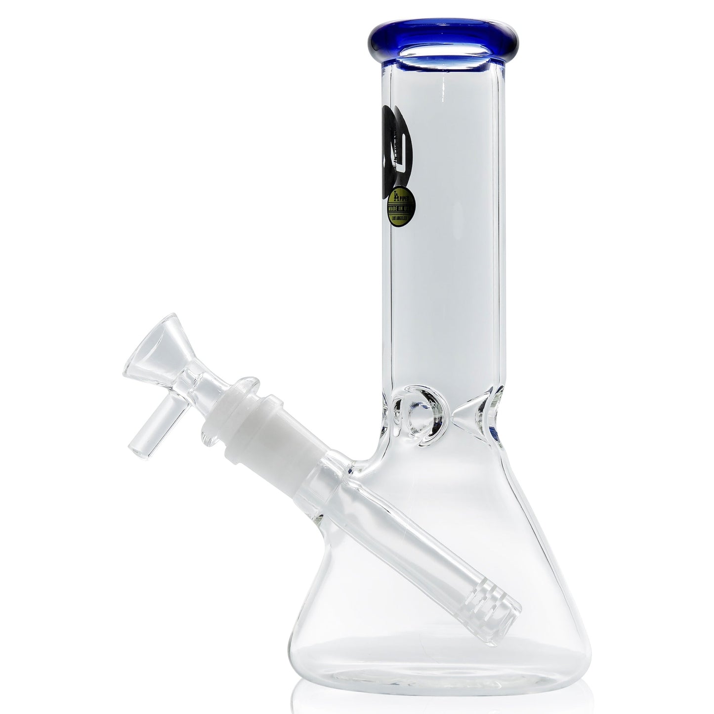 LA Pipes 8" Color Accented Mini Beaker Bong