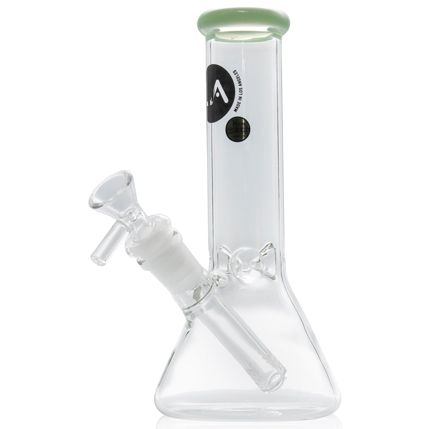 LA Pipes 8" Color Accented Mini Beaker Bong