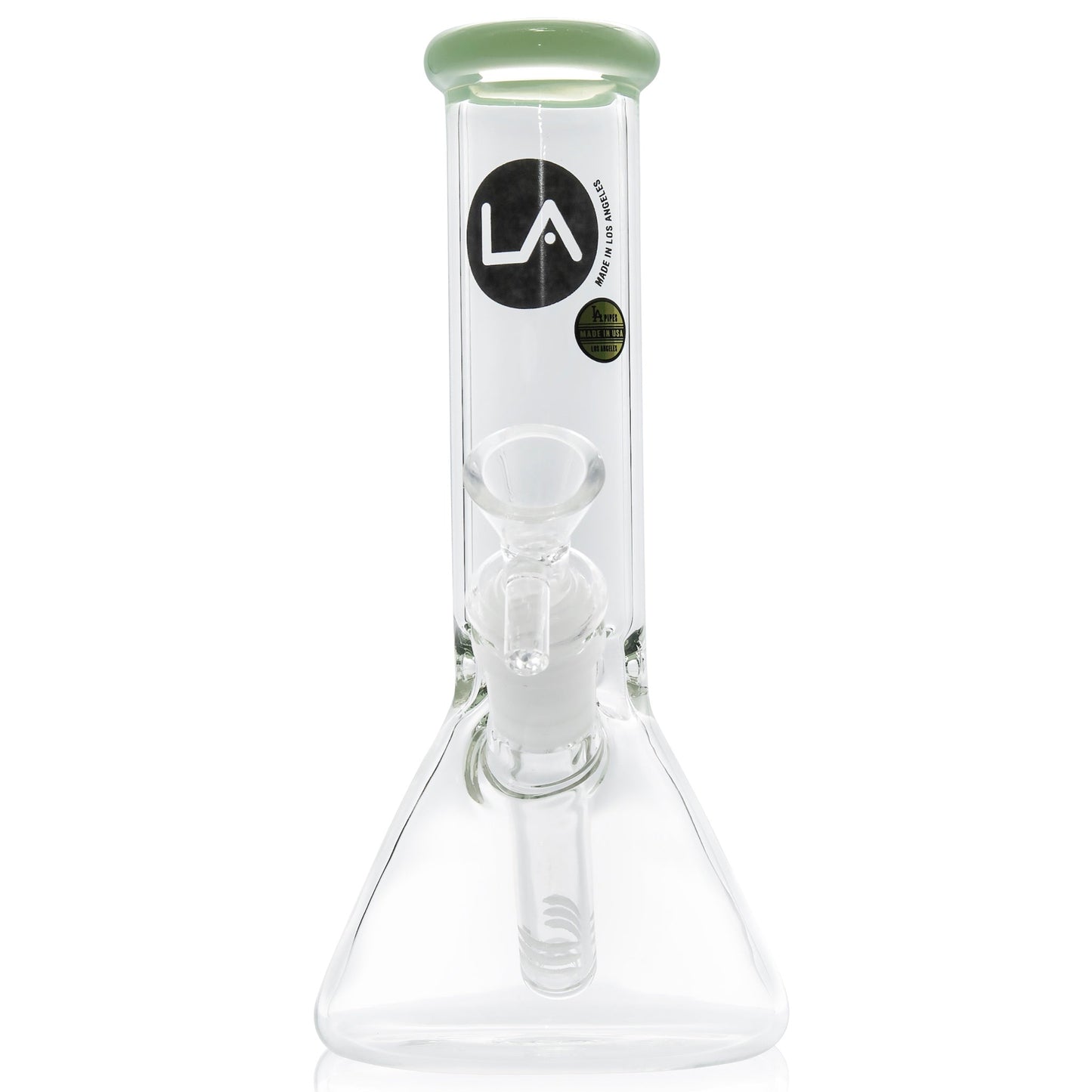 LA Pipes 8" Color Accented Mini Beaker Bong