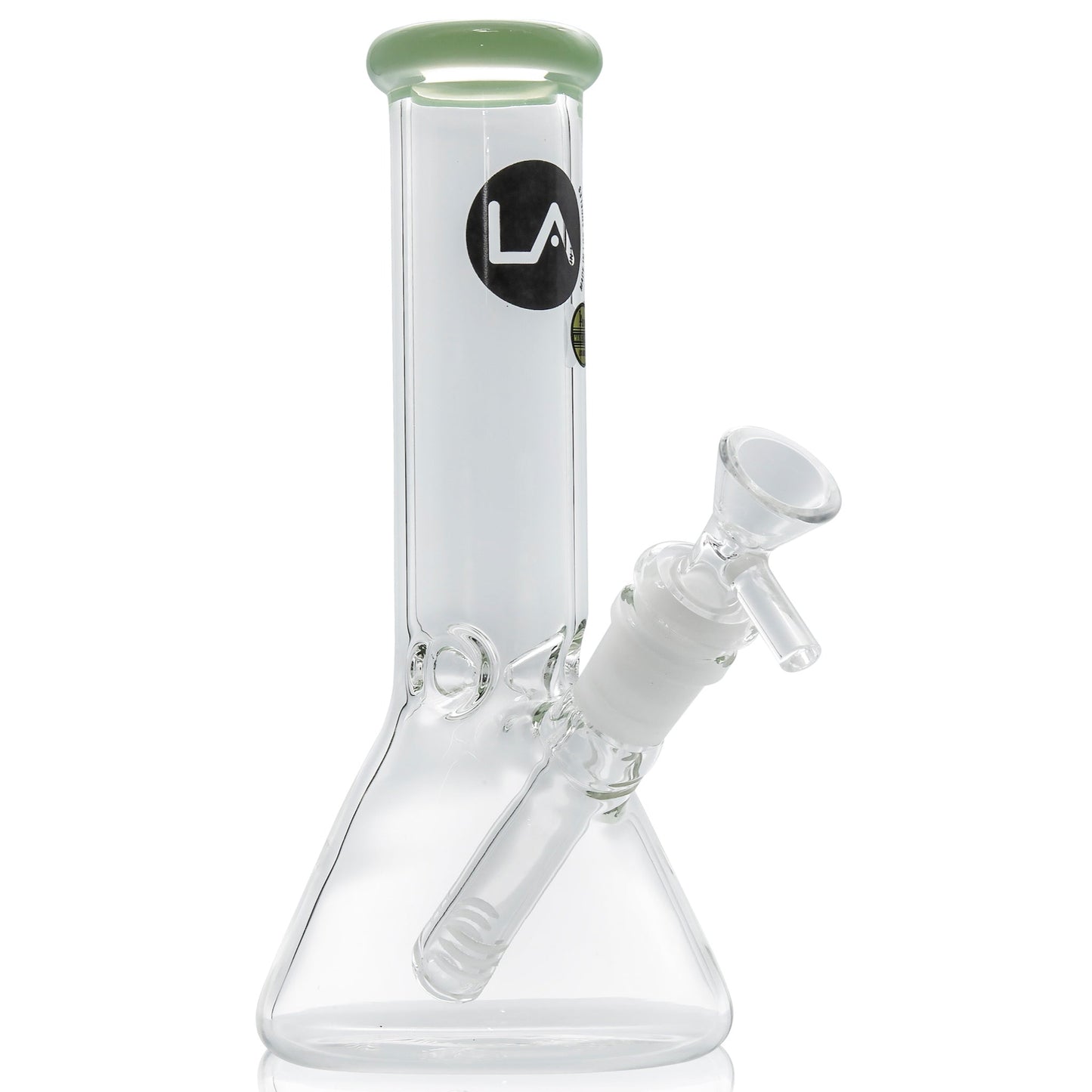 LA Pipes 8" Color Accented Mini Beaker Bong