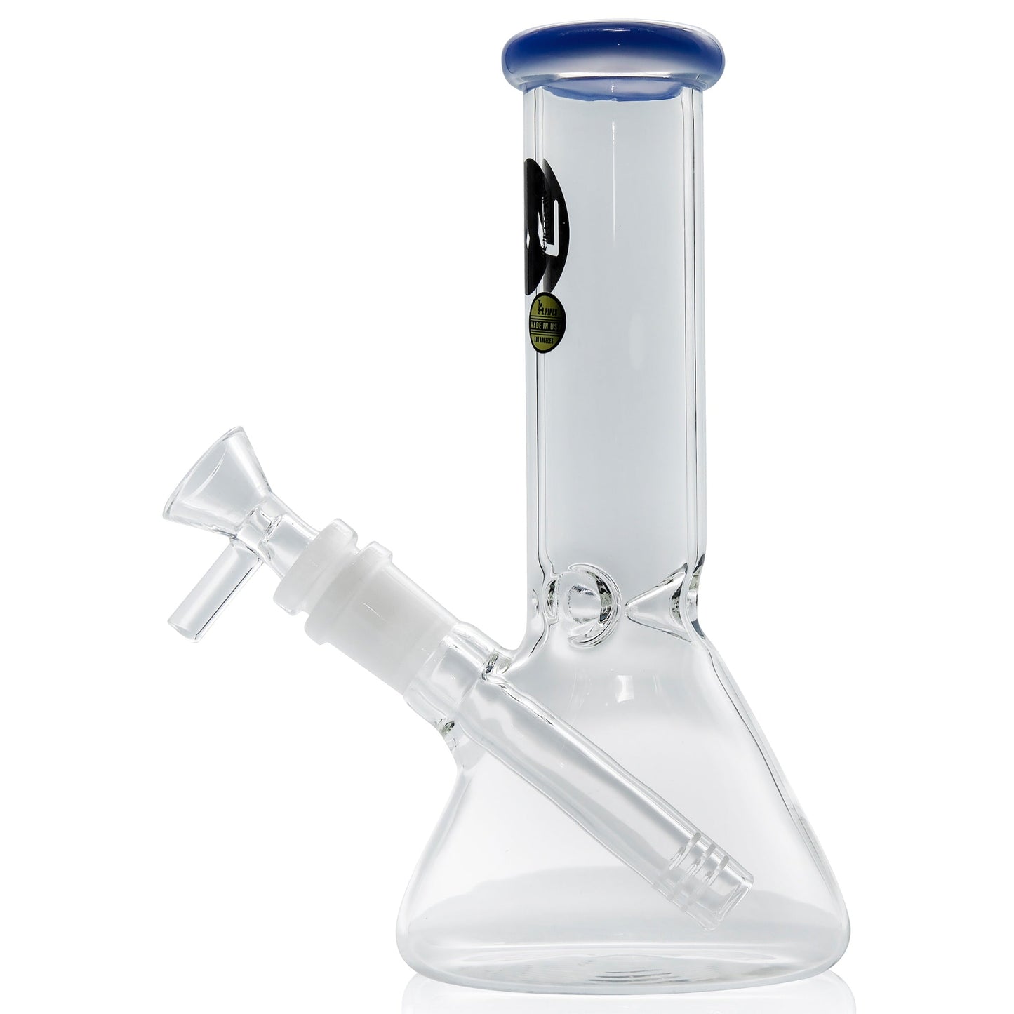 LA Pipes 8" Color Accented Mini Beaker Bong