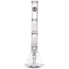 LA Pipes 14" Double Showerhead Perc Beaker Bong