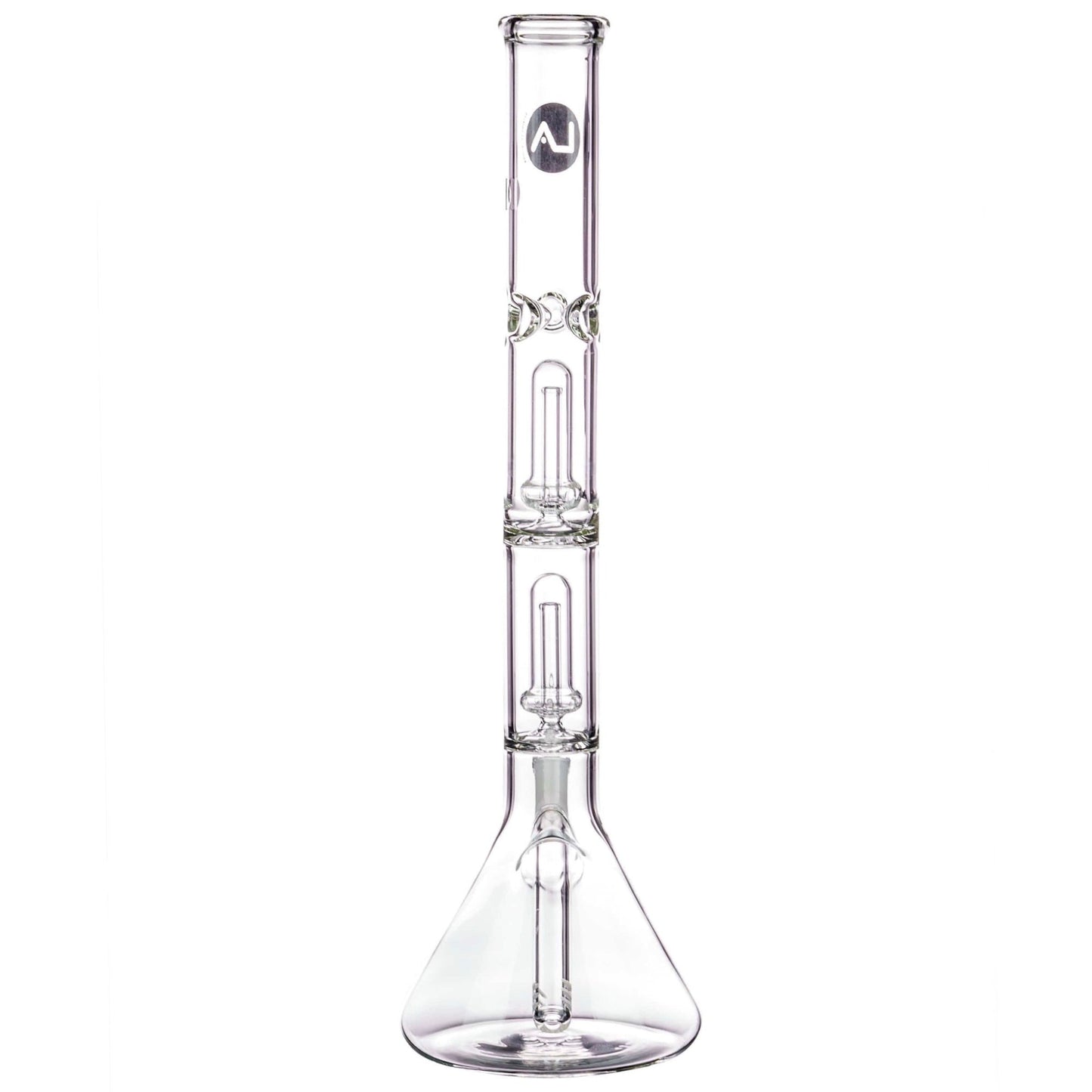 LA Pipes 14" Double Showerhead Perc Beaker Bong