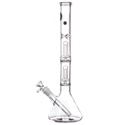 LA Pipes 14" Double Showerhead Perc Beaker Bong