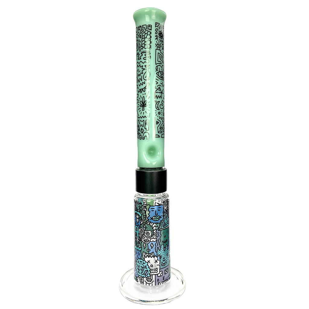 Prism Pipes 19" Pretty Done Honeycomb Perc Straight Tube Bong