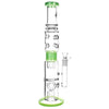 Pulsar 18" Multi Perc Boss Bong