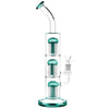 Pulsar Triple Jellyfish Perc Bong Teal