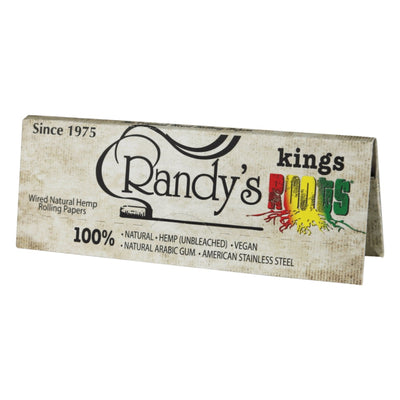 Randys King Roots - XL Organic Hemp Wired Rolling Papers