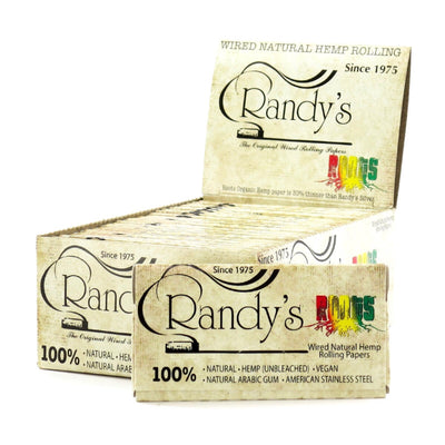 Randys Roots 1.25" Organic Hemp Wired Rolling Papers