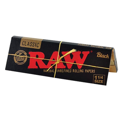 Raw Classic Black 1.25" Rolling Papers
