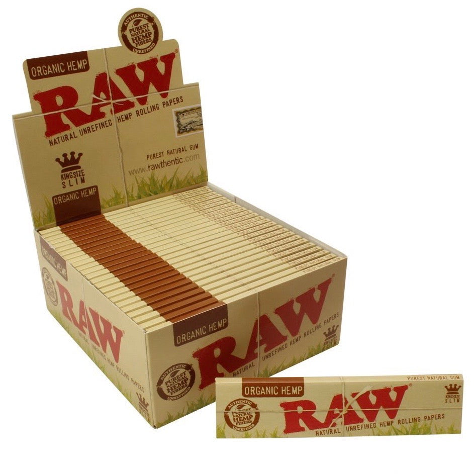Raw Organic Hemp King Slim Rolling Papers