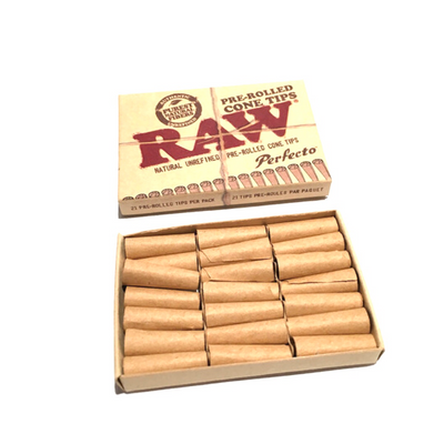 Raw Perfecto Pre-Rolled Cone Tips (21 Pack)