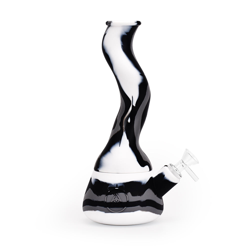 Ritual 10'' Wavy Silicone Beaker Black & White