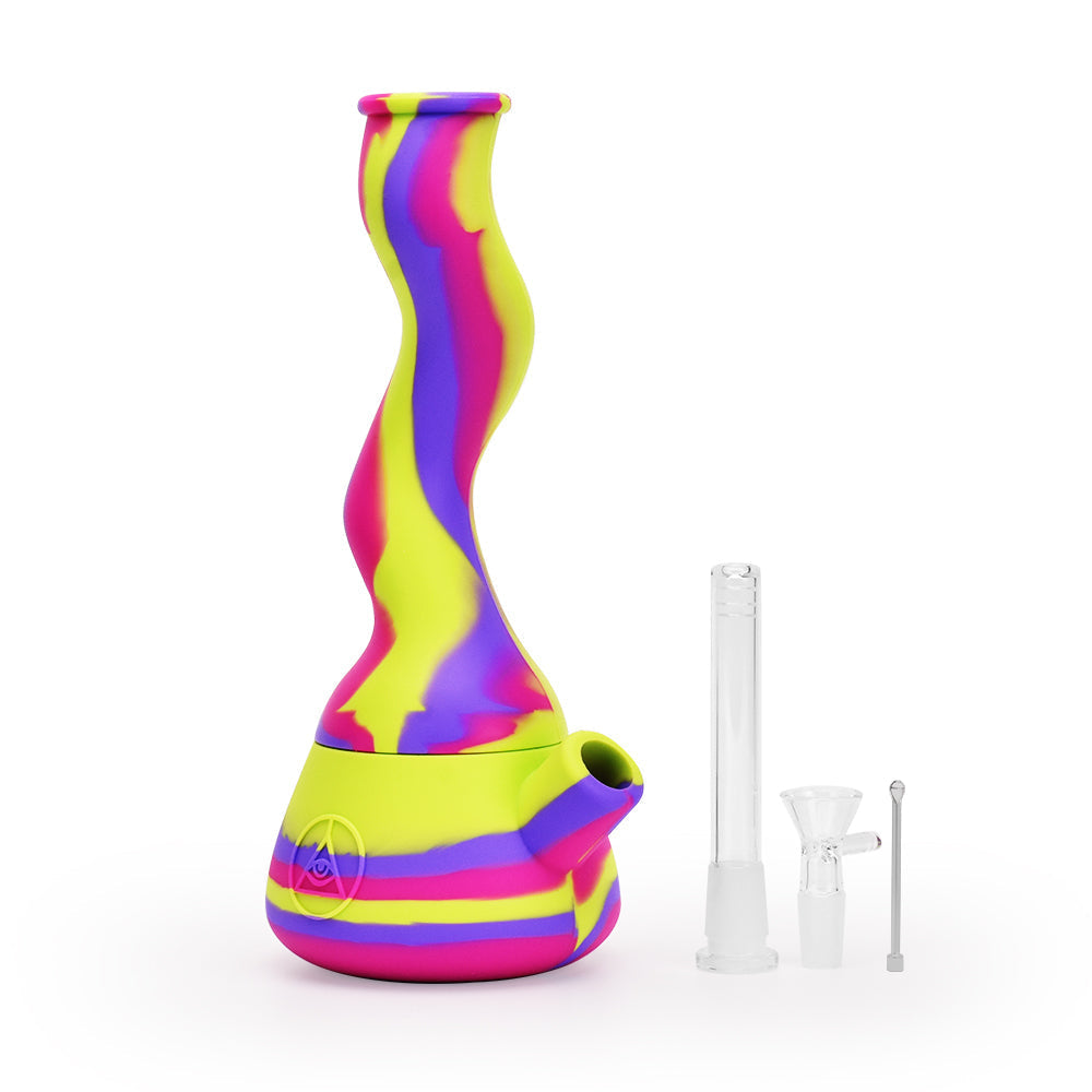 Ritual 10'' Wavy Silicone Beaker Miami Sunset