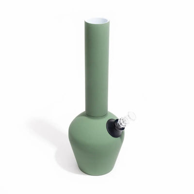 Chill Steel Pipe - Olive Green Rubberized Bong