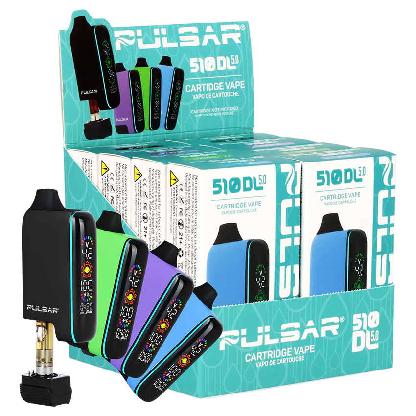 Pulsar 510 DL 5.0 Precision Voltage Control LCD Screen Vape Bar | 1000mAh | 8-Pack POP